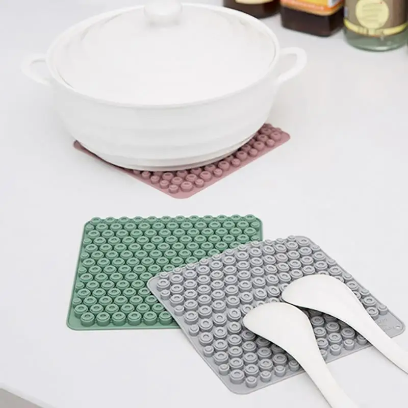 Tea Cup Mat Pot Kitchen Thickening Insulating Pad Household Silicone Holder Plastic Ironing Sand Eat | Дом и сад