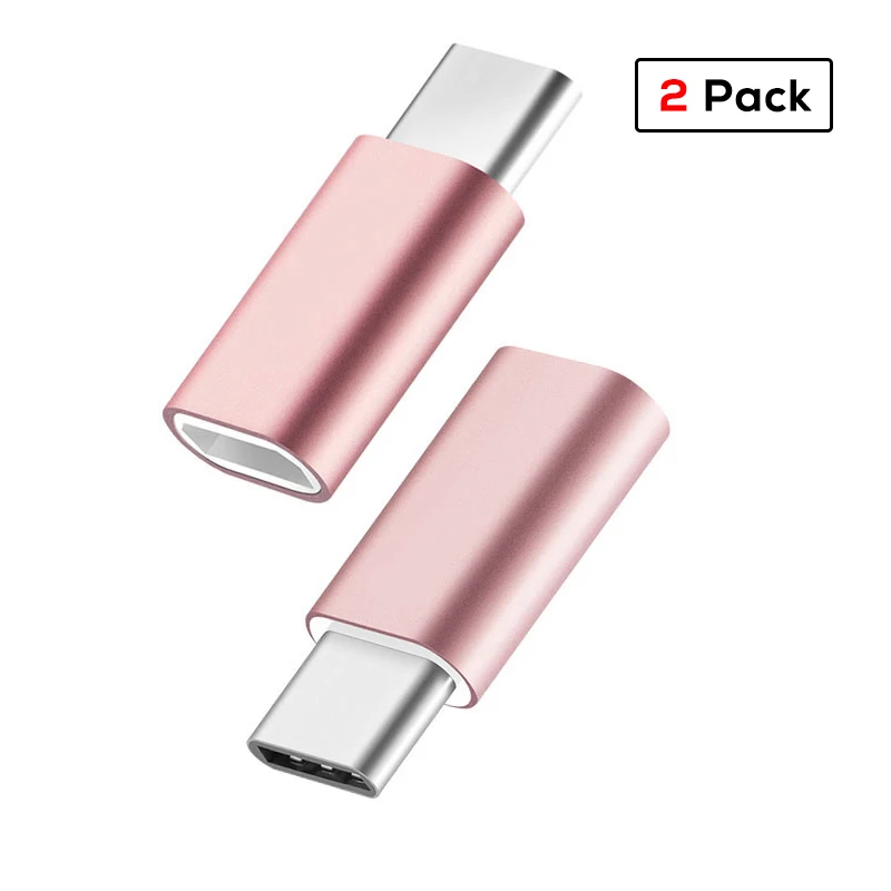 EECPT 10 Упаковка OTG type C адаптер USB C к Micro USB OTG кабель type-C разъем адаптера для Macbook samsung S9 S8 huawei P20 P10 - Цвет: 2 Pack Rose Gold