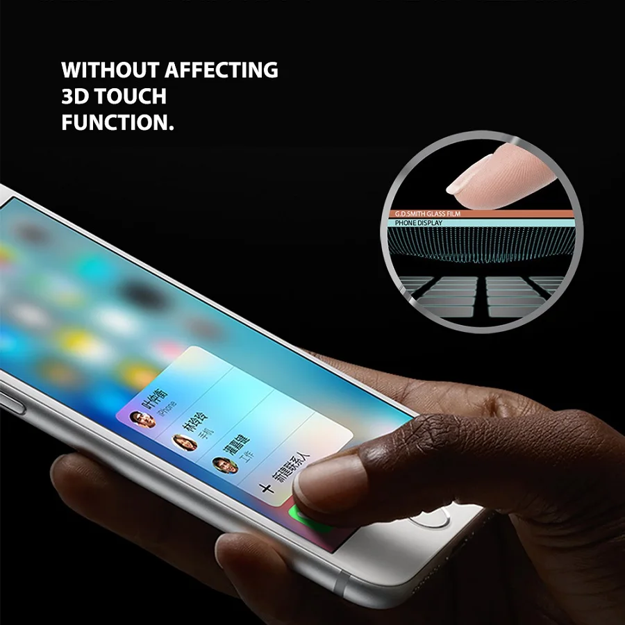 G. D. SMITH 3D мягкий край протектор экрана из закаленного стекла для Apple iPhone 7 8 Plus