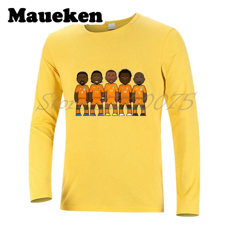 Мужская футболка с длинным рукавом цвета слоновой кости Cote d'if Legends Kolo Toure Didier