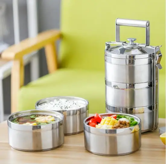 Новый термос из нержавеющей стали контейнер для еды Ланч бокс 1.4L 2.1L 2.8L школьных