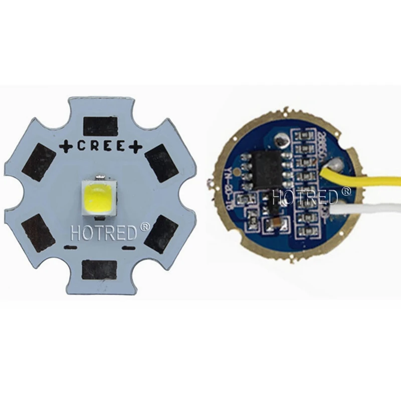 CREE 10 Вт XPL XP-L V5 V6 светодиодный светильник-излучатель белый нейтральный белый теплый белый диодный Чип 16 мм алюминиевая печатная плата+ вход 16 мм 3,7 в светодиодный драйвер