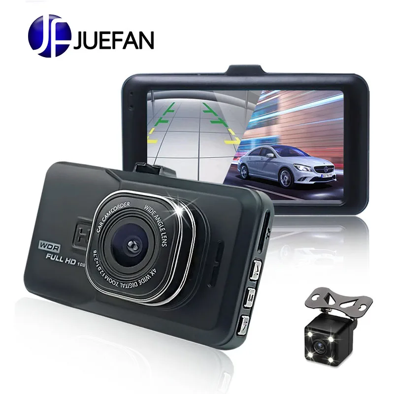 JUEFAN 24-часовая Автомобильная камера наблюдения в реальном времени DVR full HD 1080P с