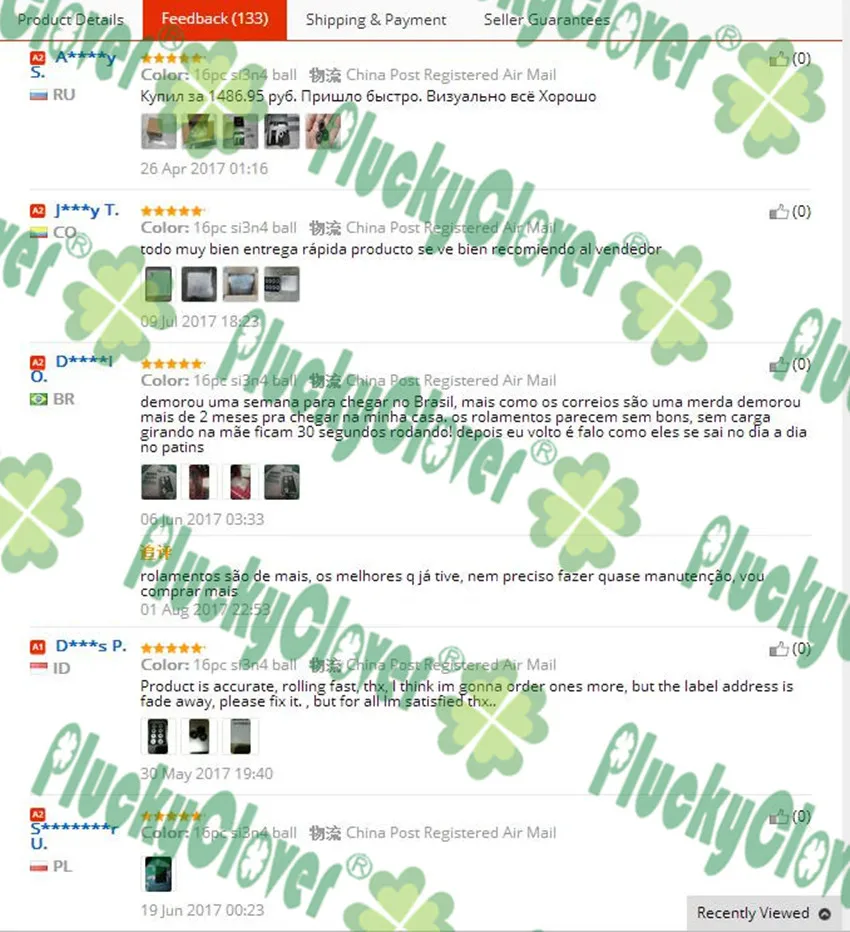 PluckyClover скейт подшипник 608 с 7 керамическими бусинами роликовые коньки скорость скейт керамический подшипник скутер скейтб