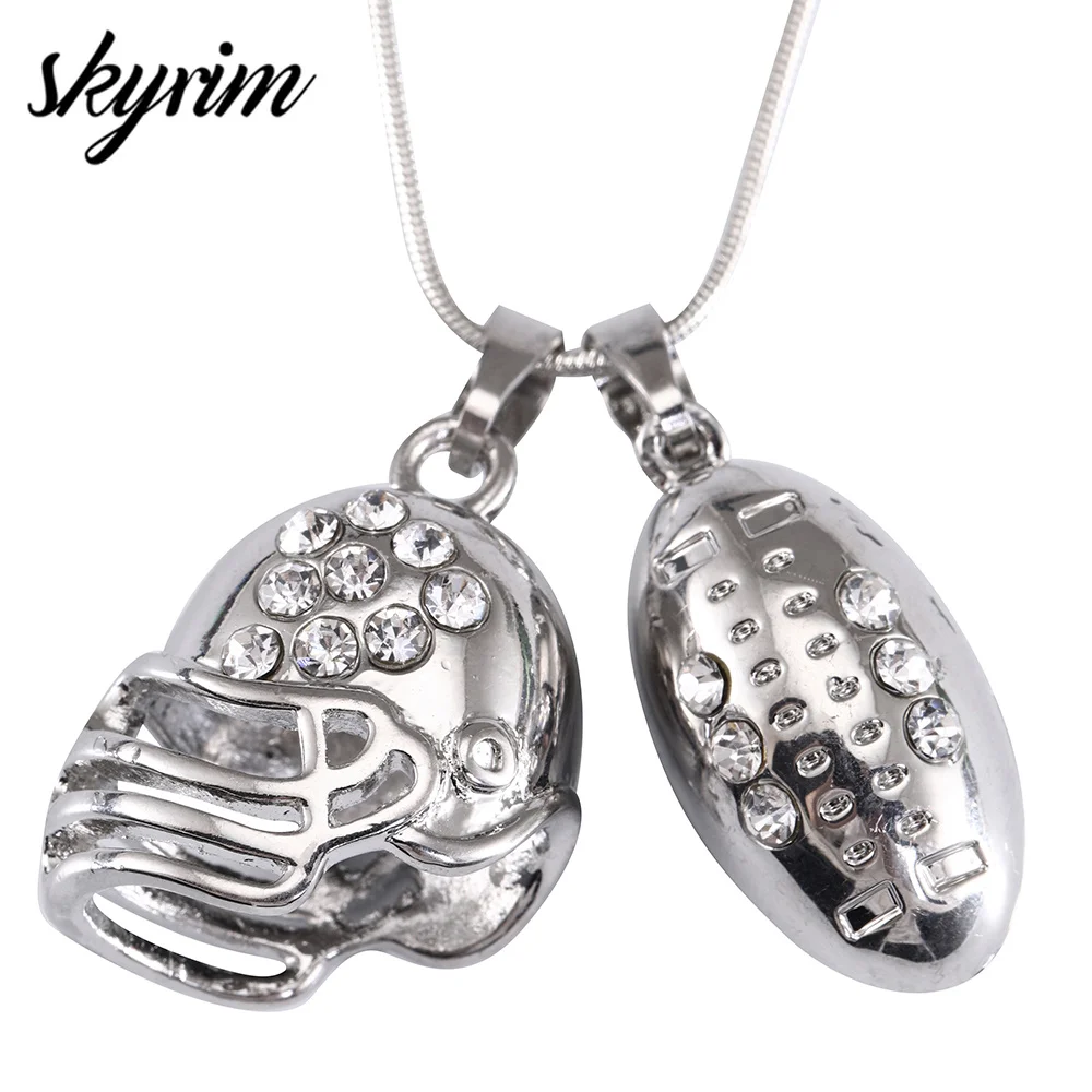 Ожерелье Skyrim с подвеской в виде шлема для американского футбольного мяча