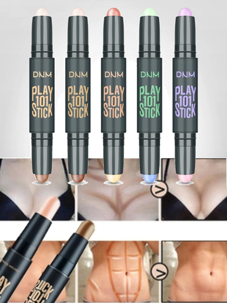 Корректор для лица-крем "Concealer Cream Face Natural", 2 в 1, двухсторонний, для контуринга лица 3D V-face, корректор тона кожи, бронзер и хайлайтер в стике.