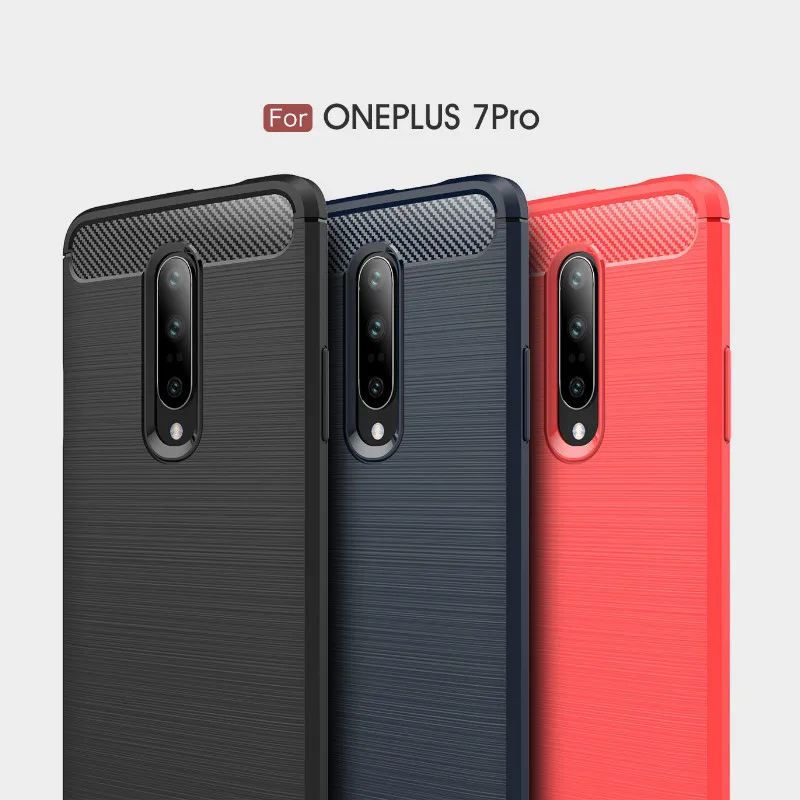 Для Oneplus 7 Pro Чехол для One plus 7 7Pro 6 6 T 5 5 T 3 задняя крышка из углеродного волокна для OnePlus 7 Pro Мягкий защитный чехол из ТПУ