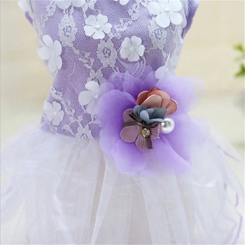 Модная одежда для собак принцесс с пышной юбкой из тюля и Кошки Одежда малых