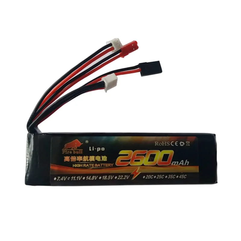 Аккумулятор Lipo 3s 11 1 В 2600 мАч 8C для радиоуправления игрушечный автомобиль