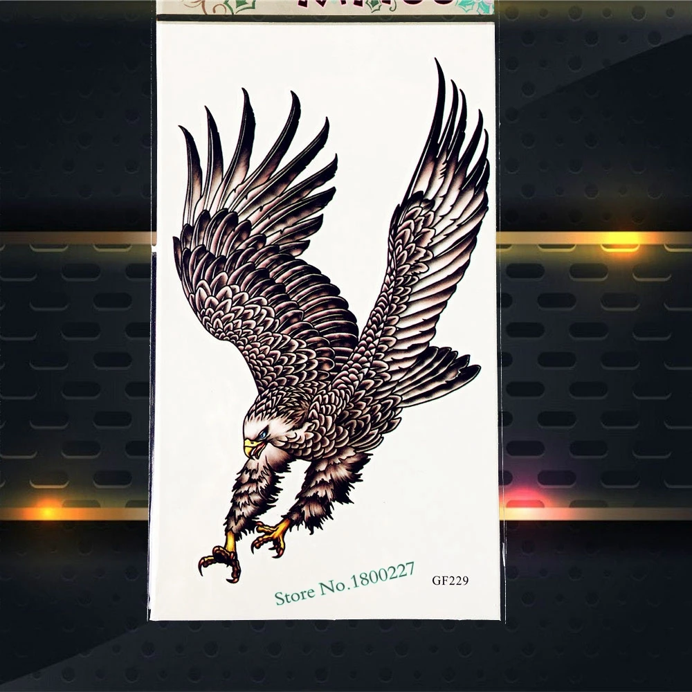 3D орел временная татуировка мужской боди арт рука Татуировка рукав PGF229