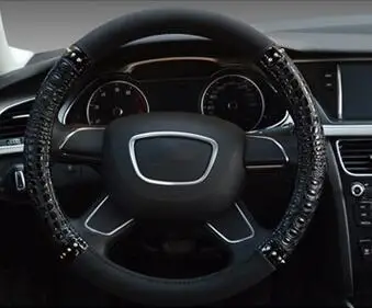 Автомобильный Стайлинг руль покрытой качественным чехлом диаметр 38 см из