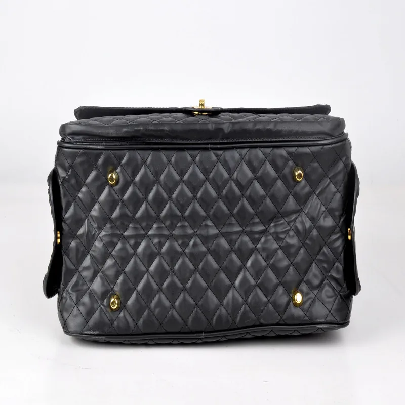 Сумка-переноска для маленьких собак и кошек Дизайнерская кожаная стеганая сумка