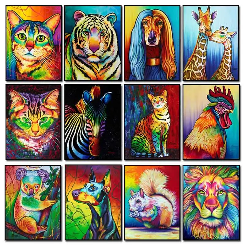 

Алмазная вышивка 5D "сделай сам" с изображением животных, рукоделие, алмазная живопись, вышивка крестиком, полная дрель, украшение для Стразы