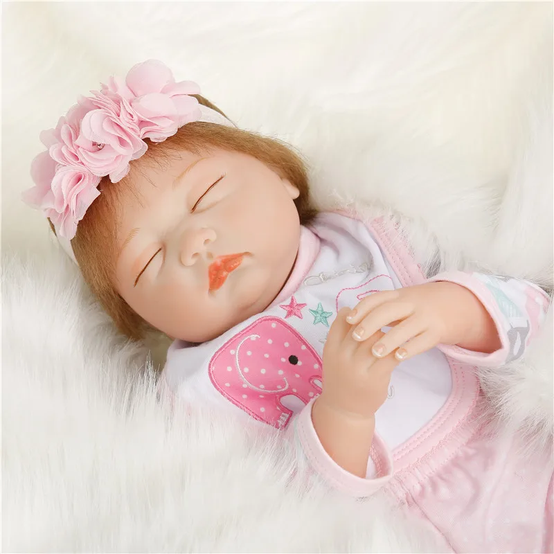 SanyDoll 22 дюйма 55 см Детские куклы из силикона Реалистичная кукла милый кусок одежды