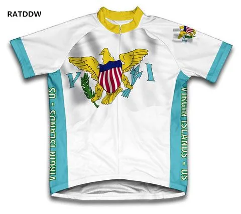 Виргинские острова флаг США Велоспорт Джерси велосипед одежда Топ велосипедные