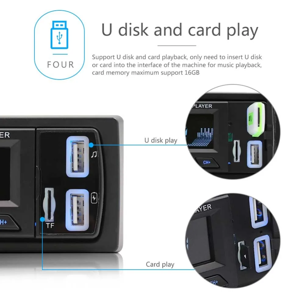 Автомобильное радио кабель для внешнего стереосигнала USB FM TF радио Bluetooth громкой связи Bluetooth гарнитура для Авто 1 din приемник MP3 мультимедиа Автомагнитола