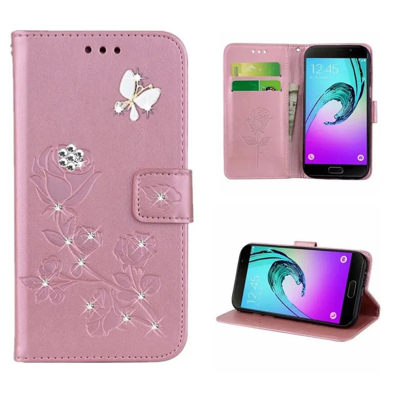 Кожаные чехлы-бумажники с откидной крышкой для Samsung Galaxy A5 2017 A3 2016 Grand prime G530 S9 S8 plus S7