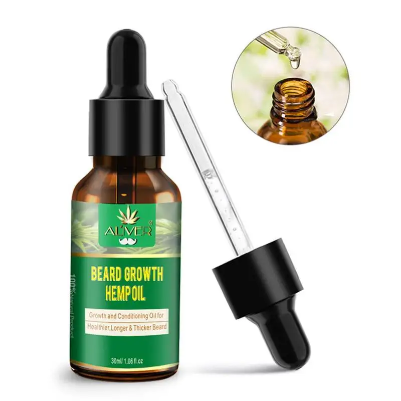 30 мл натуральный мужской рост бороды конопляное масло Избегайте утери бороды продукты кондиционер для ухоженного роста