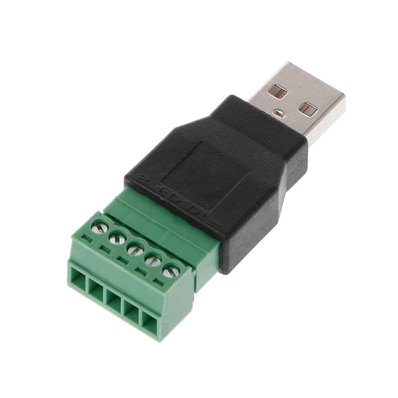 USB 2 0 Type A Male/Female to 5P Screw w/ Shield Terminal Plug Adapter Connector | Строительство и ремонт