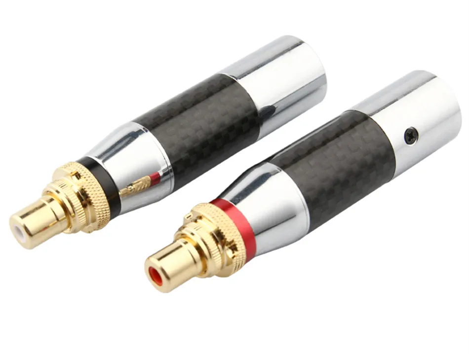 RCA XLR штекер для мужчин и женщин DIY Аудио адаптер Высокое качество XLR 3Pin динамик RCA разъем позолоченный AUX для микрофона