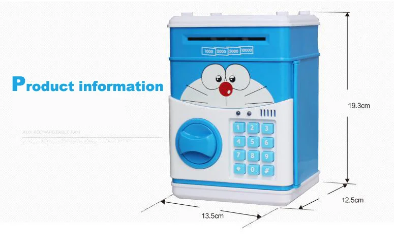 alcancia Large Piggy Bank Safe ATM Bank Saving Box Music Money Box Electronic Piggy bank kitty Cat Paper Money Cash Coin Bank