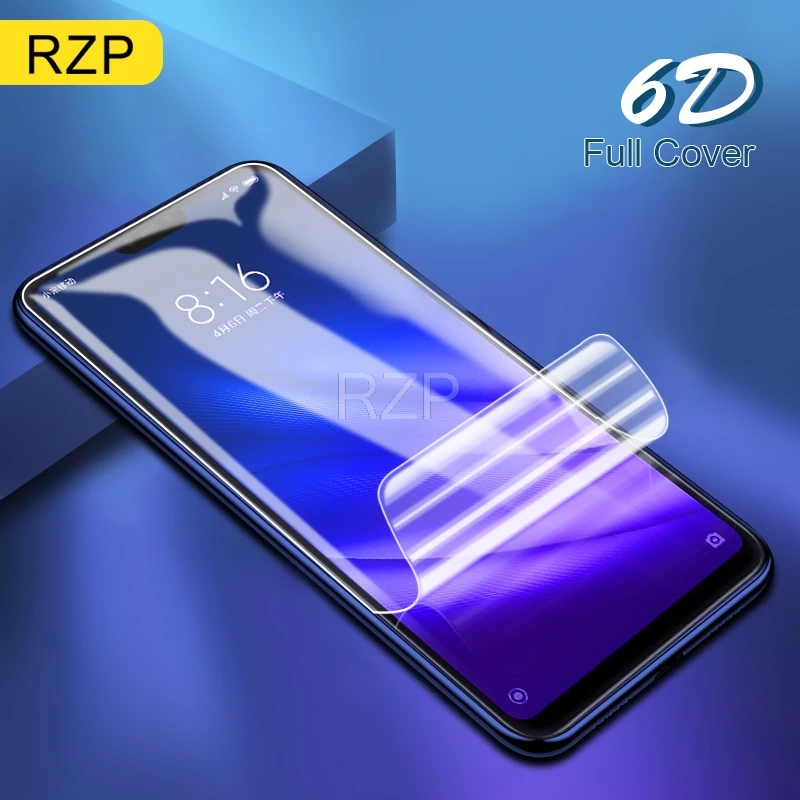 RZP 6D полная Защита экрана для Xiaomi Mi 8 Mi8 Lite SE Explorer Защитная пленка мягкая ПЭТ (не
