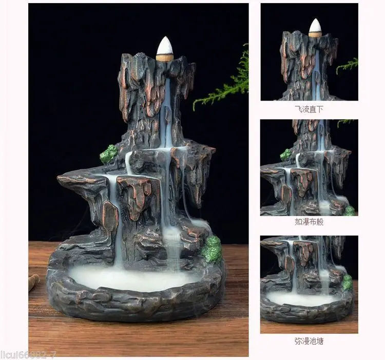Керамическая горная горелка для благовоний и 7 конусов|incense burner|smoke backflowincense backflow