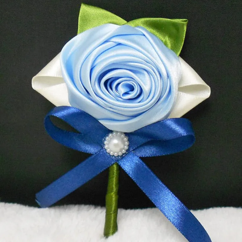 Wedding Boutonnieres White Ivory Pink Red Purple Rose Groom Groomsman Pin Brooch Corsage Suit Flower Accessories | Дом и сад