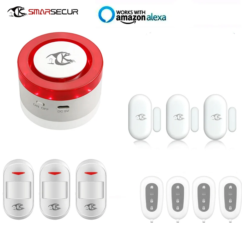 Умный дом мини сирена Беспроводная вспышка Smart life и управление через приложение