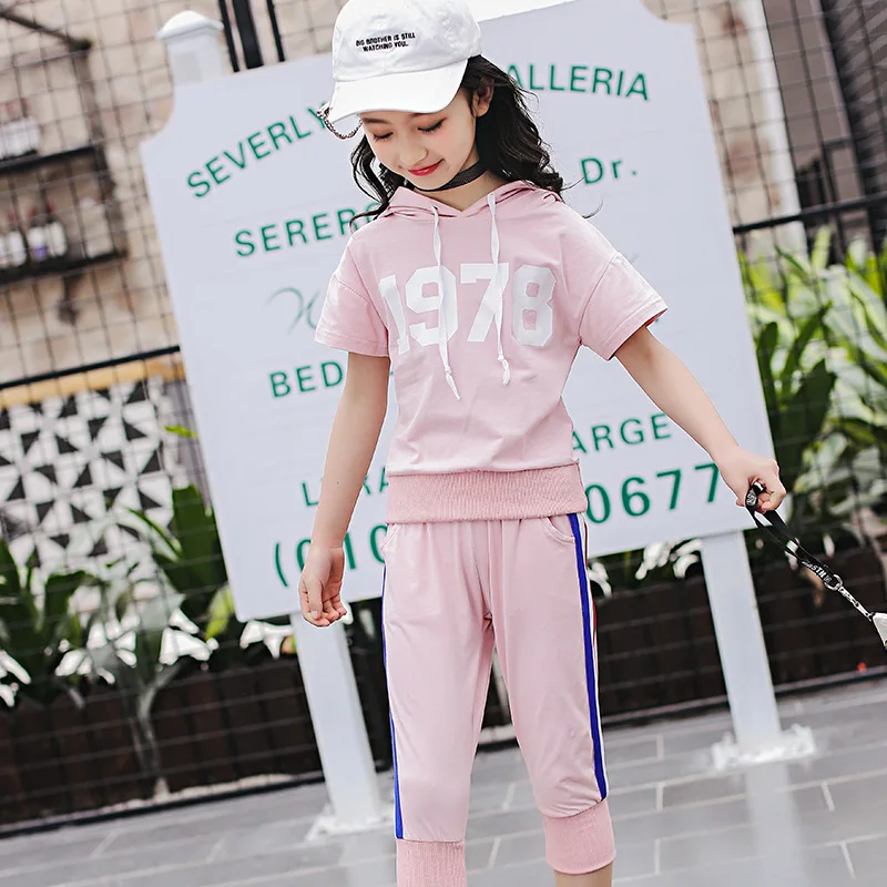 Children's suit 2018 summer new Korean version two girls seven children's pants leisure sports s | Детская одежда и обувь