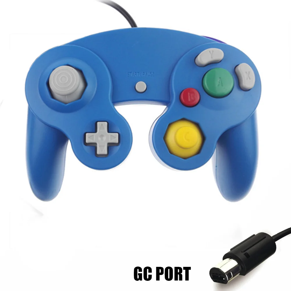 Игровая Ударная вибрация джойстика для Ninten GameCube контроллер для Pad два интерфейса многоцветный дополнительный геймпад для wii - Цвет: GC port 4