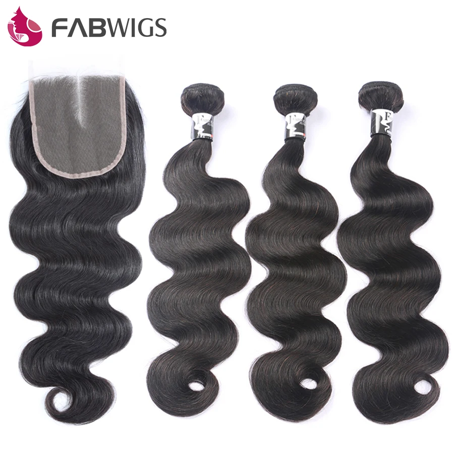 

Fabwigs, Бразилии, искусственные волосы с застежкой, волнистые человеческие волосы, Реми-волосы 4x4"