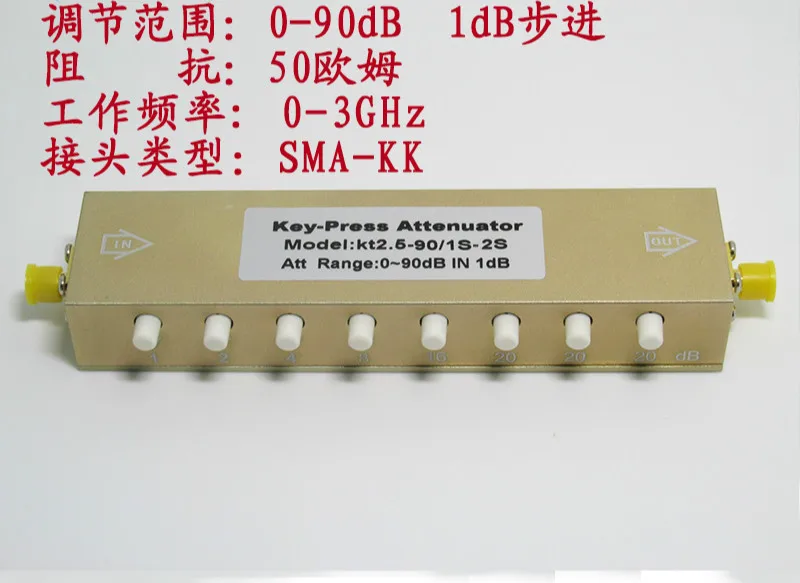 Atenuador de Sinal Ajustável Sma n Atenuador de Sinal rf Ajustável 0-90db