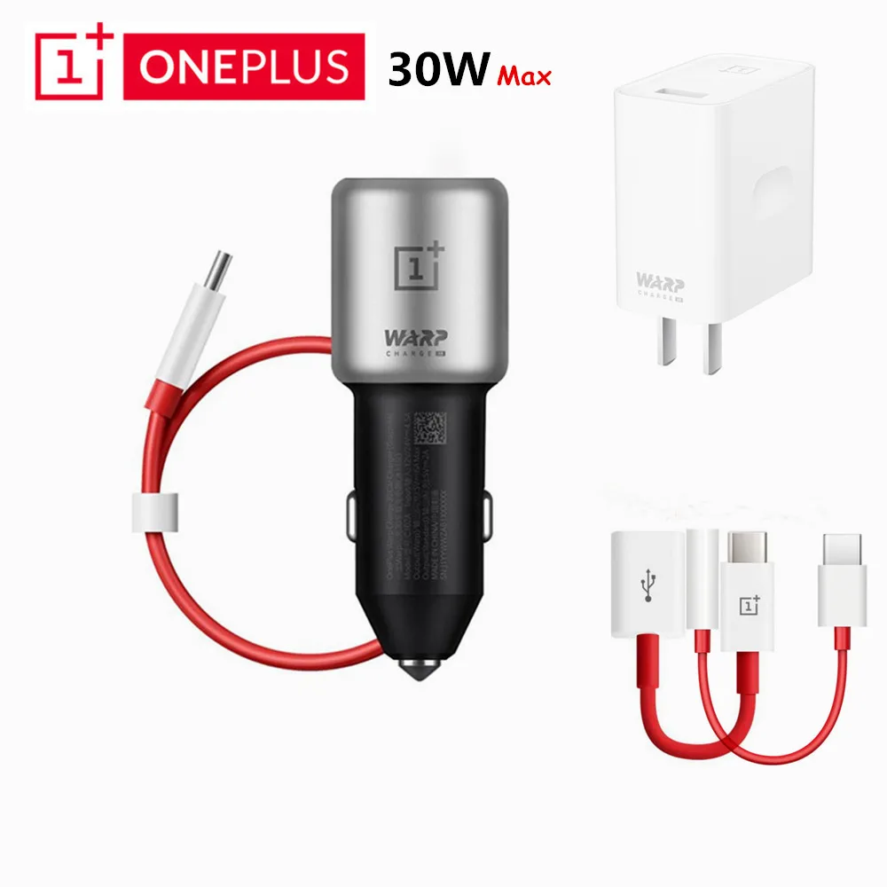 Автомобильное зарядное устройство OnePlus Warp 30 оригинальное с входом 12 В 24 4 5 А 6 макс.
