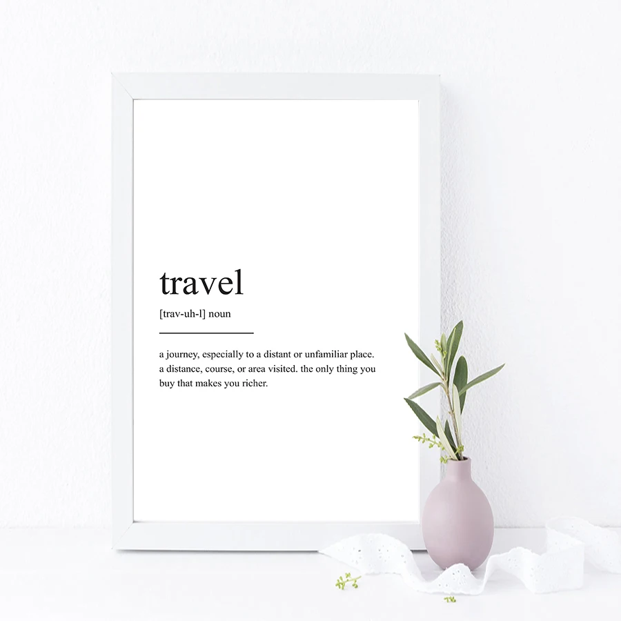 Черно белые плакаты с цитатами для путешествий настенные картины на холсте