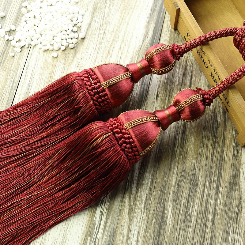 tieback 10 Окно Шторы Tie Назад кисточкой веревки вязать фиксации цвета Tieback держатель Гостиная Шторы s привязывающая веревка украшения аксессуары - Цвет: tieback 10