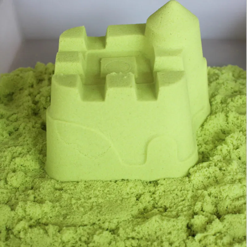 yellow-green Пластилин для моделирования, динамичный песок, игрушечная глина, развивающие цветные мягкие магические песочные космические игры для помещений, игровой песок, детские игрушки - Цвет: yellow-green