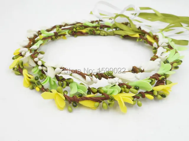 3 шт./лот женский цветочный венок для волос ручной работы хиппи повязка на голову