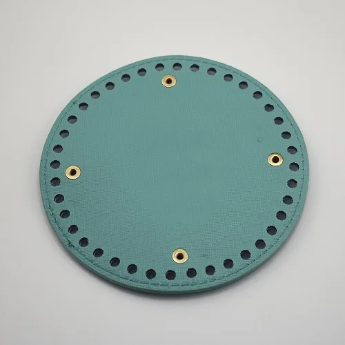 1pc Green 14*14 см сумка Нижняя кожаная сумка, аксессуары ручной работы DIY Замена круглые коричневые низ для сумка-мешок сумка через плечо - Цвет: 1pc Green