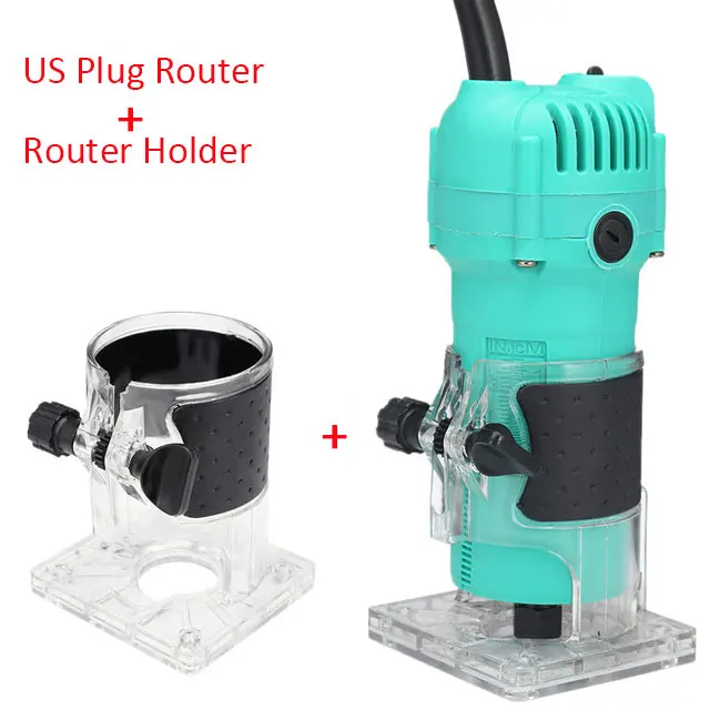 US Plug with Cover 800W 35000 об/мин деревообрабатывающее электрический триммер древесный фрезерный станок с ЧПУ гравировальный станок с фрезерный станок ручная машинка для резки дерева маршрутизатора - Цвет: US Plug with Cover