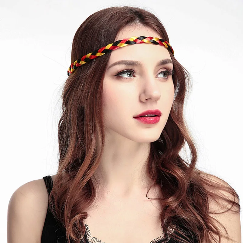 Simple romantic flag series elastic braid hairband hair accessory for men or women with free shipping | Свадьбы и торжества