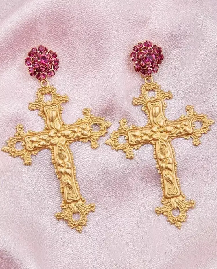 Женские Классические Винтажные серьги с крестом 2019|Серьги-подвески| |