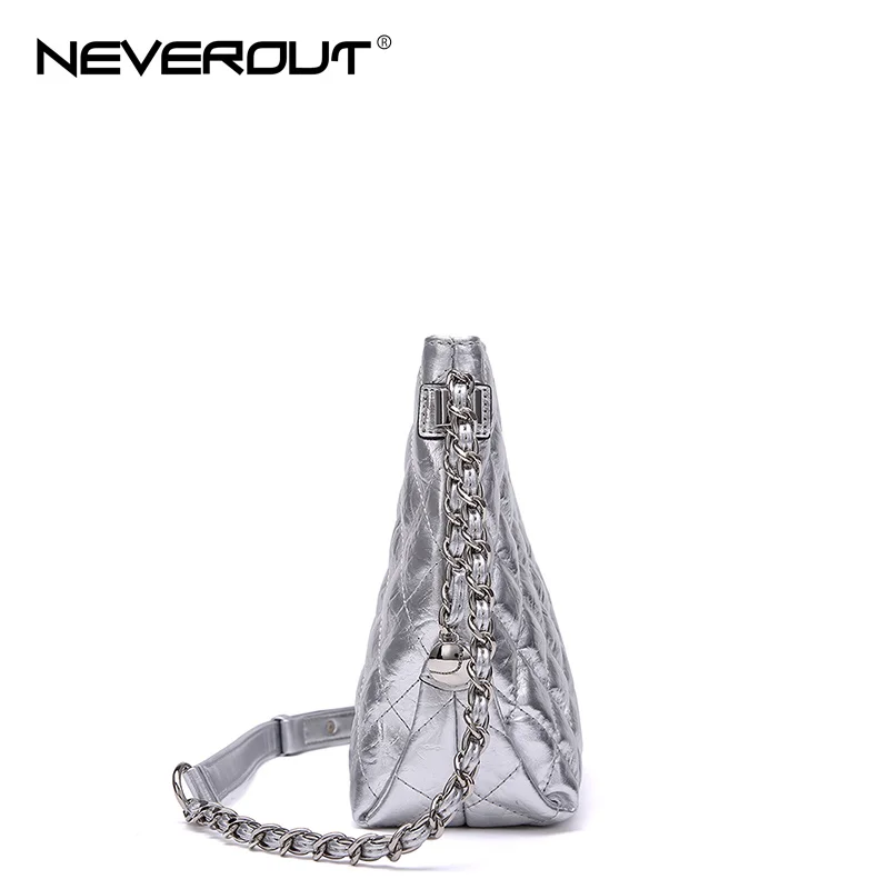 NEVEROUT 2 размера, Классическая Сумка Хобо в клетку, модная сумка через плечо, Высококачественная сумка из спилка, женская сумка на плечо с поворотным замком