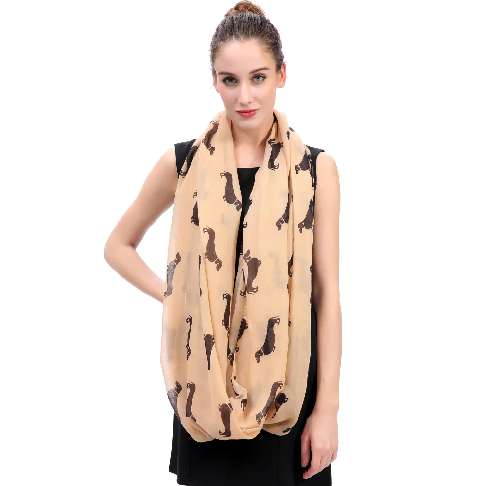 Модный шарф хомут с принтом собаки таксы докси|fashion scarf|scarf fashiontube scarf |