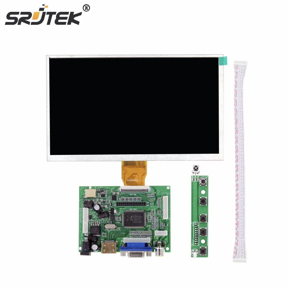 

Srjtek 9 inch Display LCD TFT Shield Display Module HDMI+VGA+Video Driver Board for Raspberry Pi
