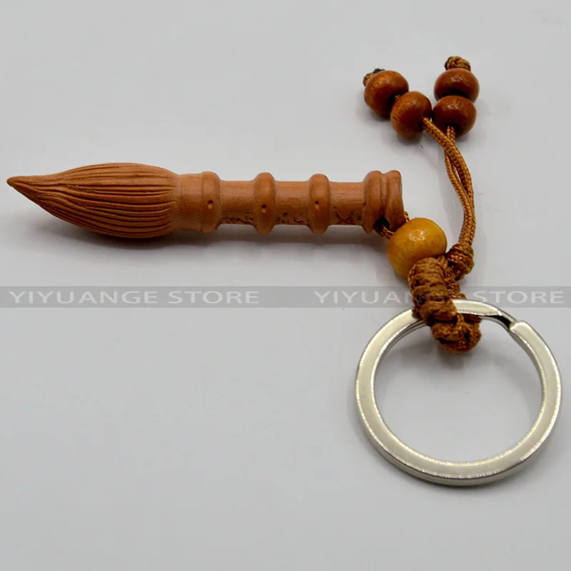 Feng Shui Peach Wood Wen Chang Pagoda Wenchangbi Keychain Carved Amulet | Дом и сад