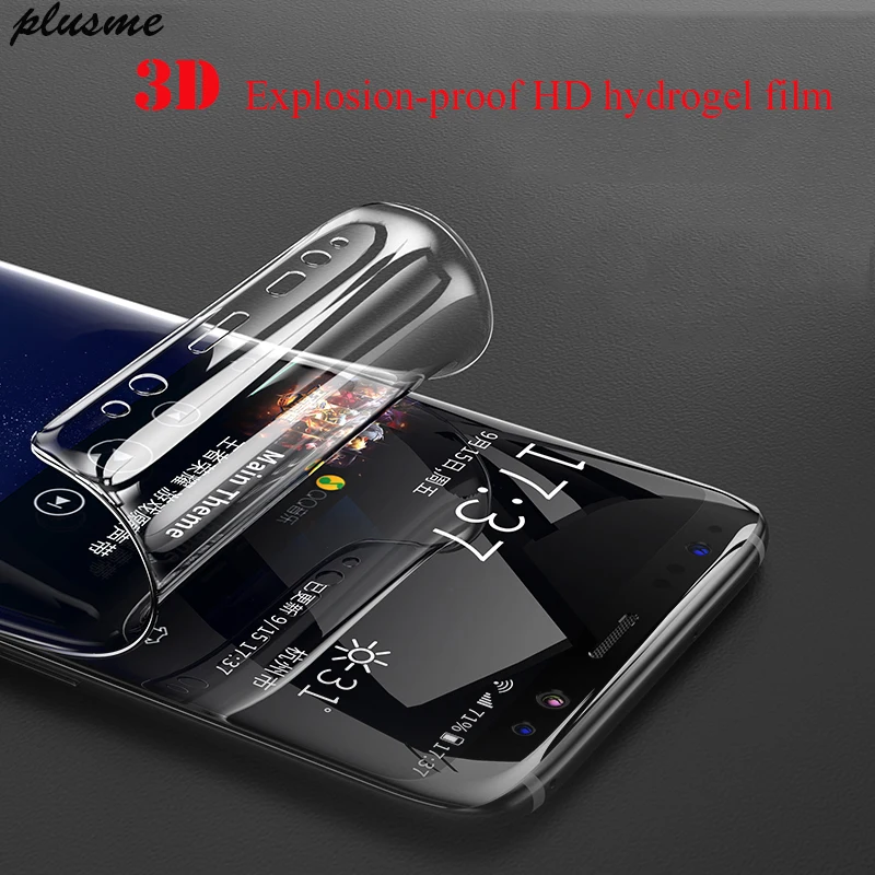 Изогнутая мягкая Гидрогелевая Защитная пленка для экрана Samsung Galaxy S9 Plus S8 S7 Edge 3D HD