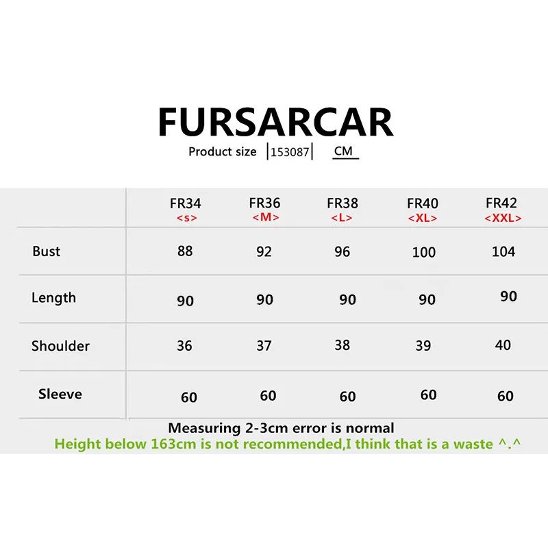 Женское меховое пальто FURSARCAR роскошная теплая куртка из овечьей кожи с