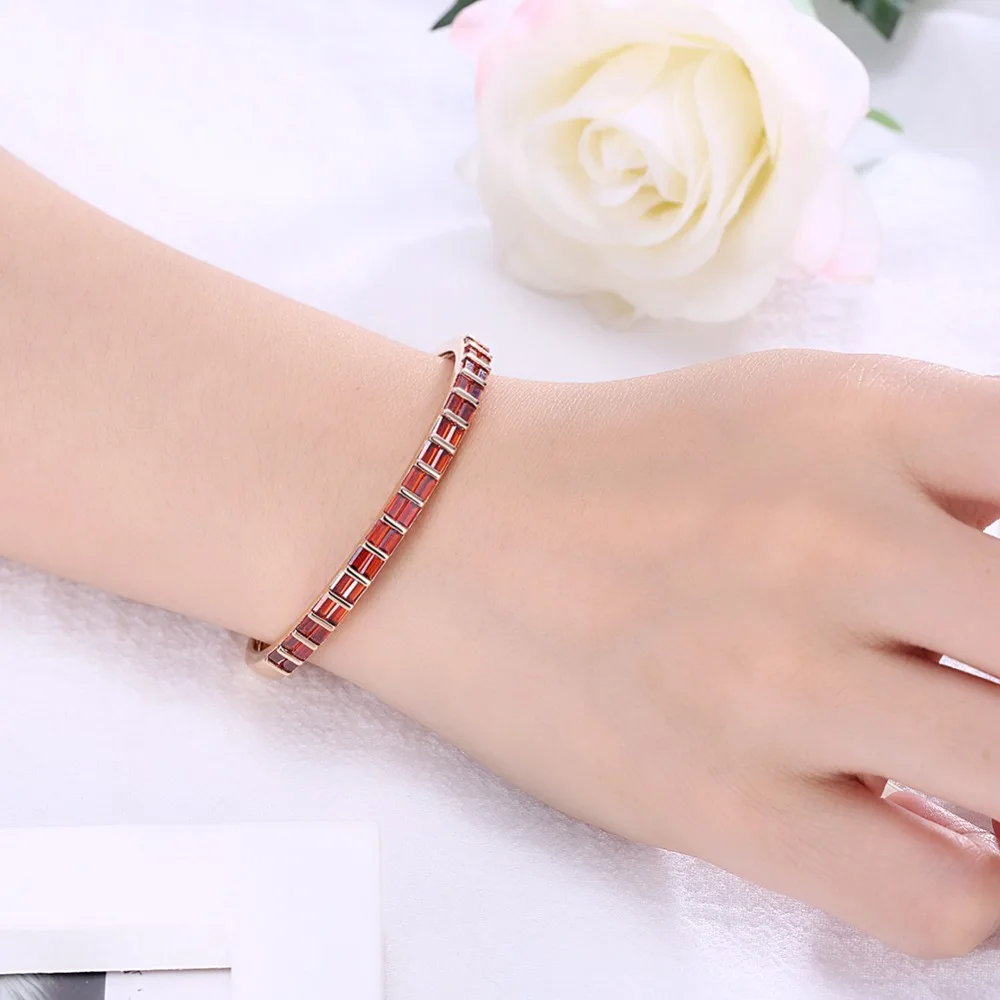 

Fantasy Hermosa Women Bangle Cuff Jewelry Shiny AAA Cubic Zirconia Charm Bracelet KZCZ069