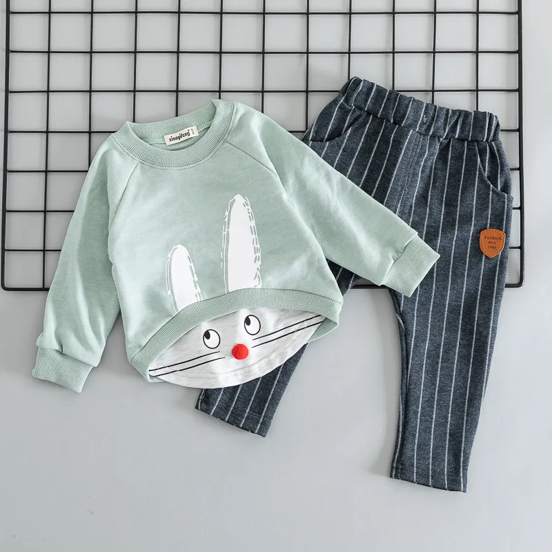 Cotton autumn active casual cartoon kid suit children set baby clothing boys girl clothes | Детская одежда и обувь